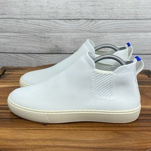 Rothy’s The Chelsea Boot Bright White Ankle Sneaker Women’s Shoe Size 8.5